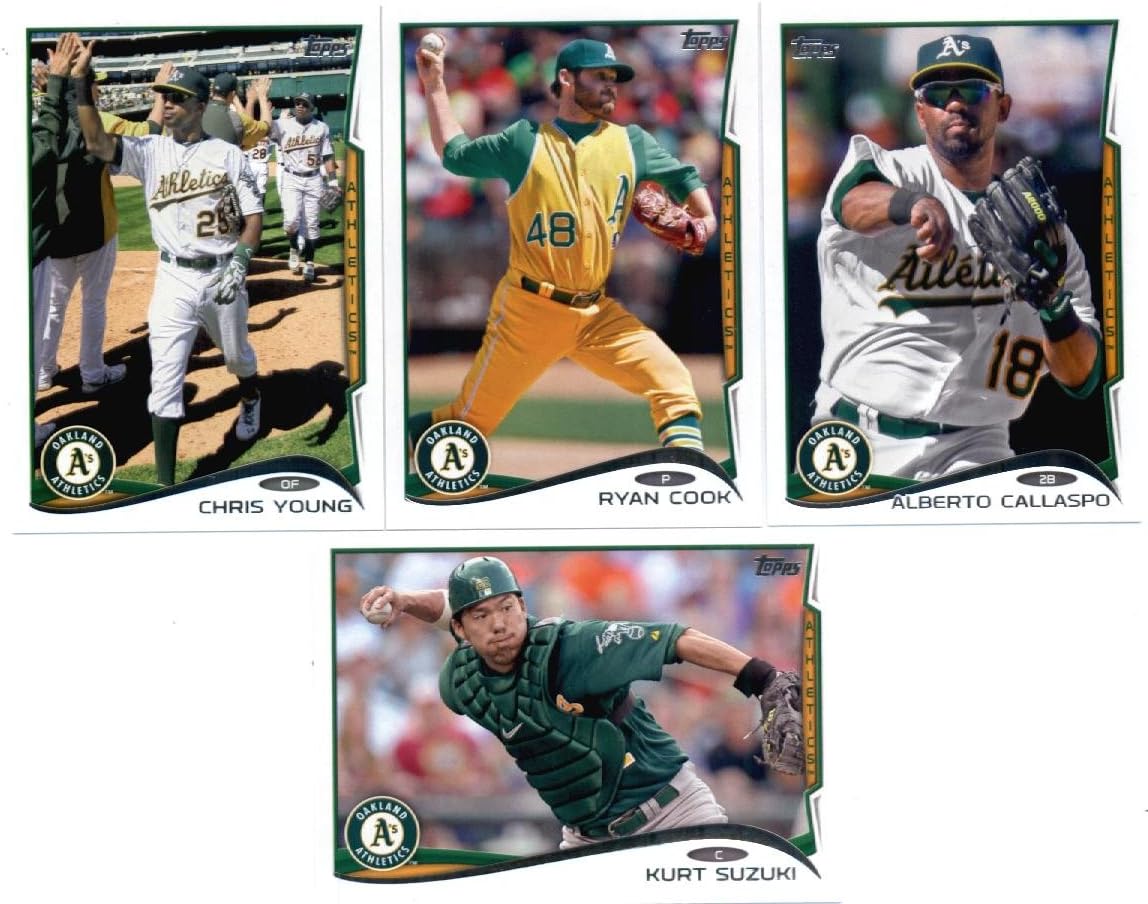 Oakland Athletics Topps Baseball Cards Team Sets : 2012, 2013, and 2014 Series 1 & 2