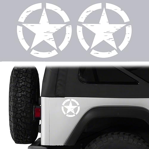 Hooke Road Adhesivo decorativo para parachoques de estrellas, carrocería, camión, autos, decoración para Jeep Wrangler YJ TJ JK JL Gladiator Tundra