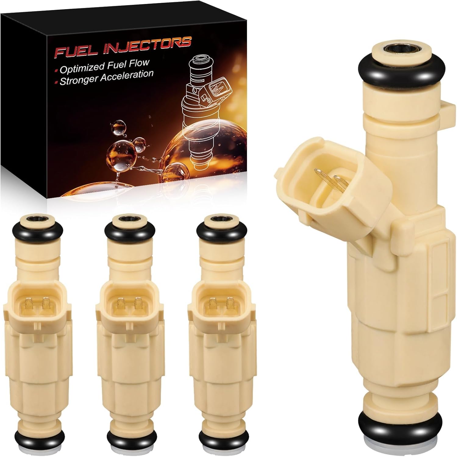 35310-2G100 Tucson Forte 2.0L Fuel Injectors Compatible With for:-Hyundai Tucson GL 2.0L 2011 2012 2013, for:-Kia Forte EX LX Forte Koup EX 2.0L 2010 2011 2012 2013, FJ1082 (4 Pcs)