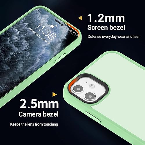 Miniatura 4 de Funda para iPhone 11, a prueba de golpes, protección contra caídas de grado militar, parte trasera dura, delgada y translúcida para iPhone 11 de 6.1