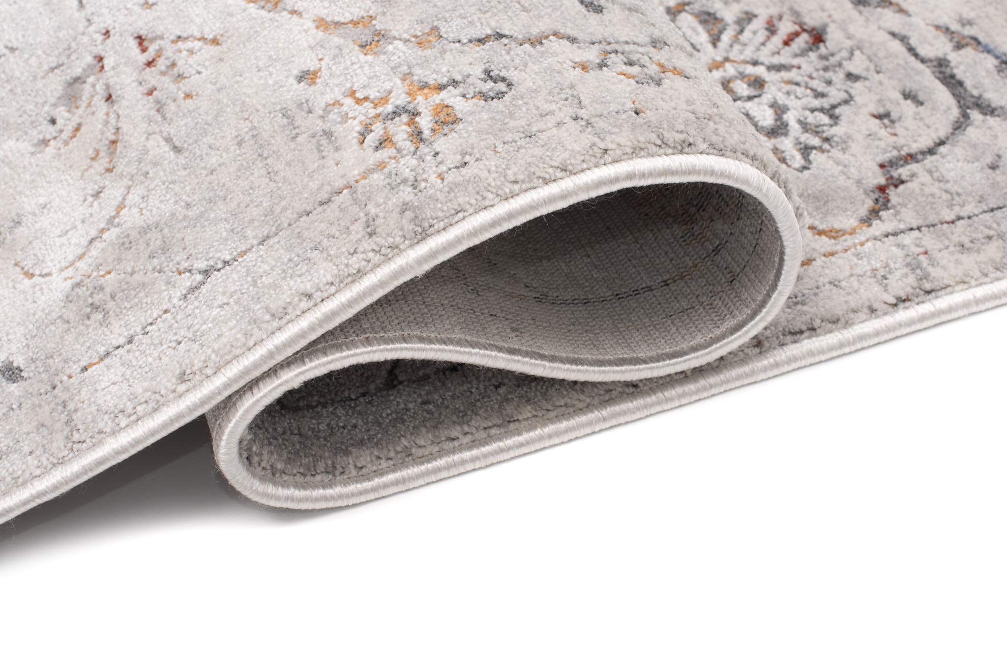 Mazovia Grande Tappeto Soggiorno 240x330cm Antracite Grigio Vintage Morbido