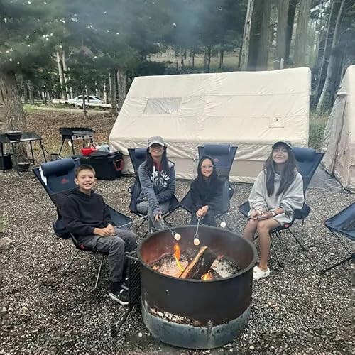 Inflatable Tents for Camping Adult 8-10 Person,129 Sqft Large Inflatable Hot Tent with Stove Jack,Blow up Tents for Camping with Mesh Windows & Pump, Easy Setup 4 Season Glamping Tent Waterproof - Image 8