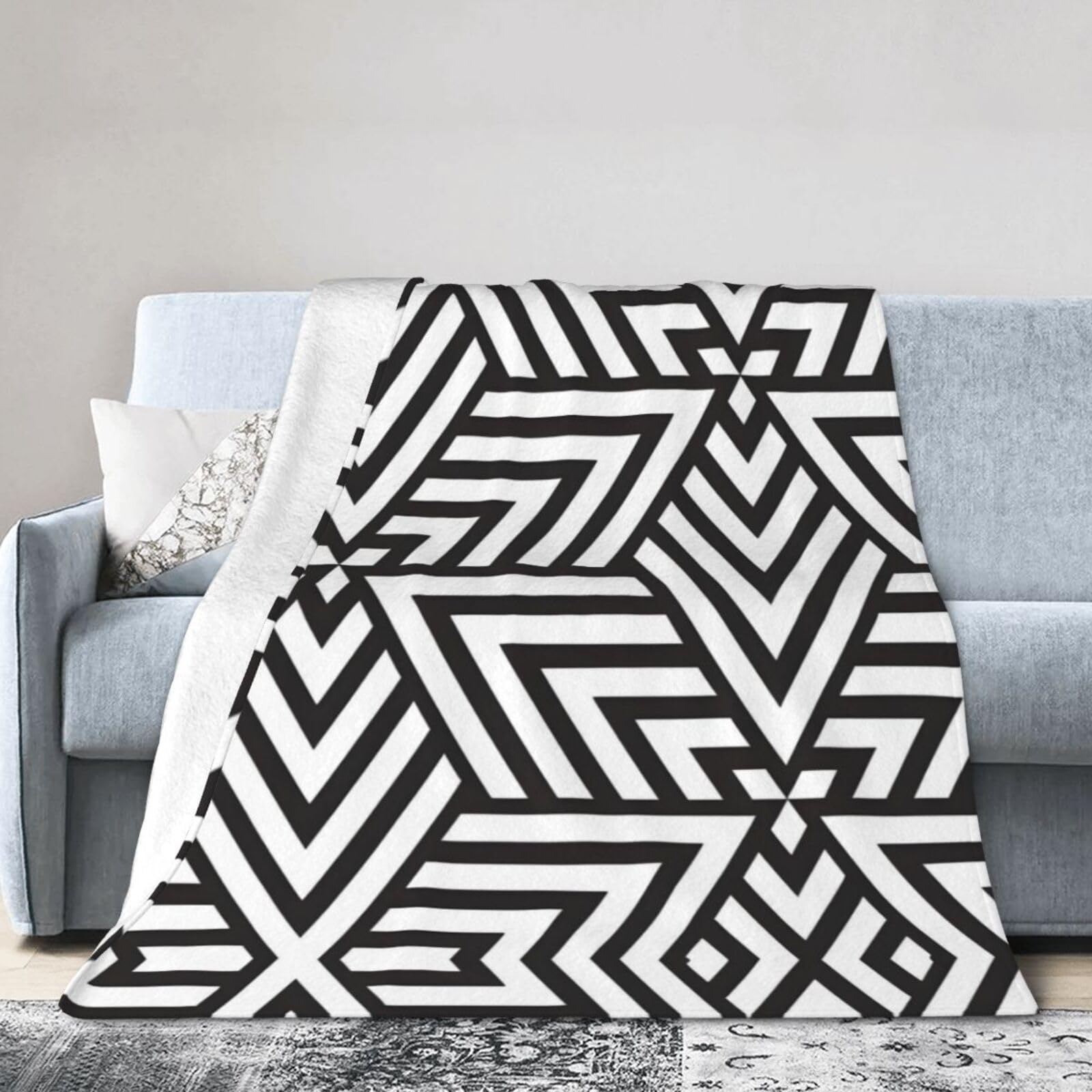 printidea 60"x50" Fleece Blanket, Full Size, Super Soft, Suitable for Bed, Sofa, Camping, All Seasons