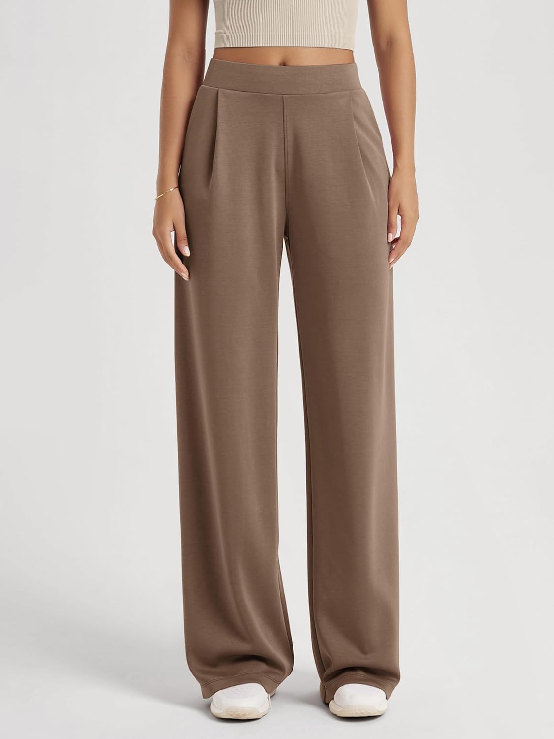 ODODOS Modal Soft Wide Leg Pants for Women High Waist Casual Relaxed Pants with Pockets-27/29"/ 31" Inseam - Image 2