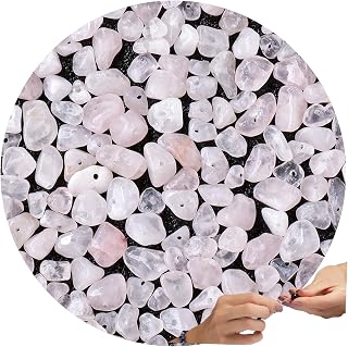 Apengshi 400pcs Rose Crystal Beads for Jewelry Making Natural Irregular Chips Pink Crystal Stones DIY Set Making Kit for Crafting