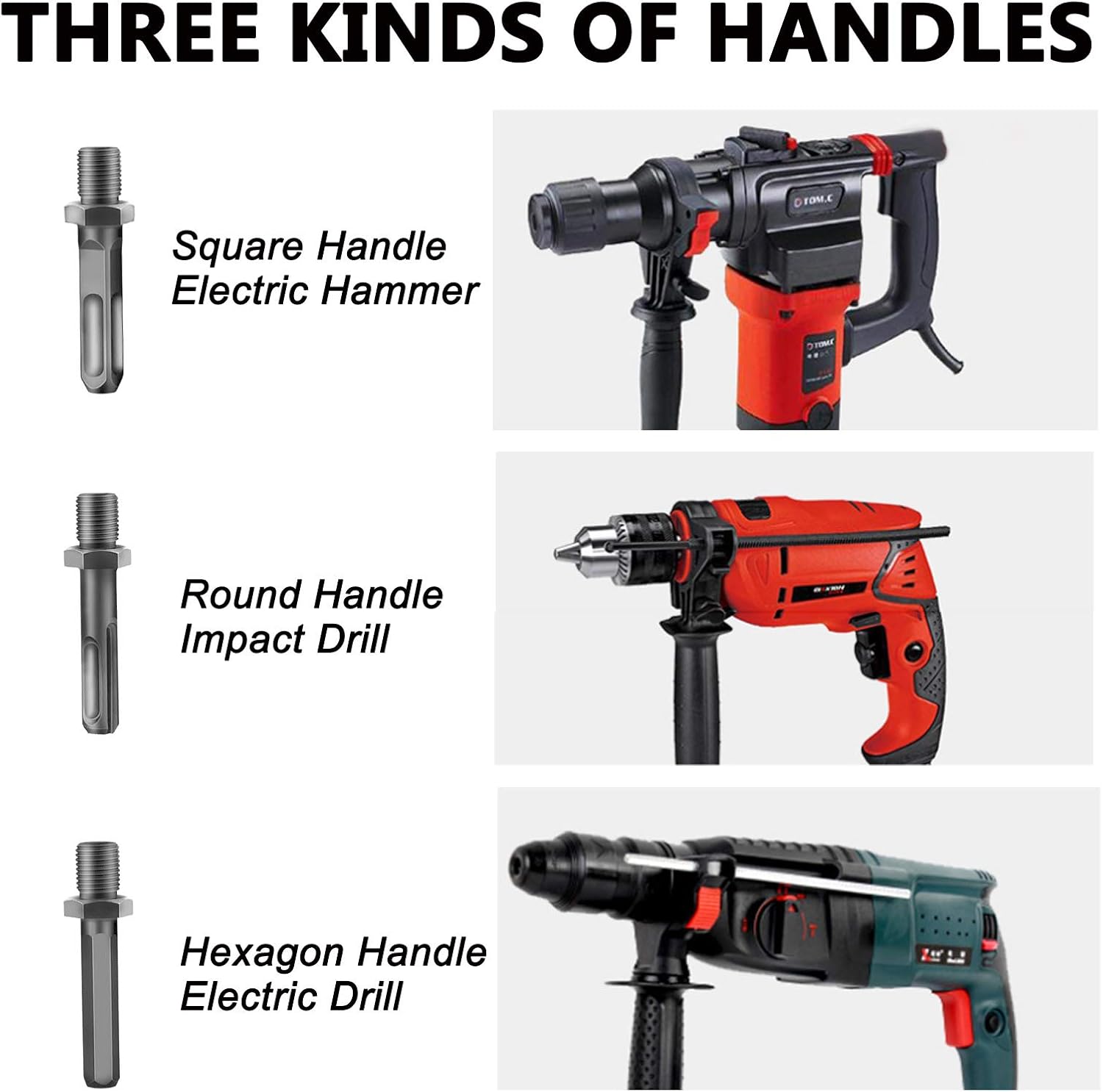 Aceart Firewood Log Drill Bit, 5Pcs Removable Wood Splitter Screw with Round + Hex + Square Shank, 32MM Heavy Duty Drill Screw Cone Driver for Hand Drill Stick
