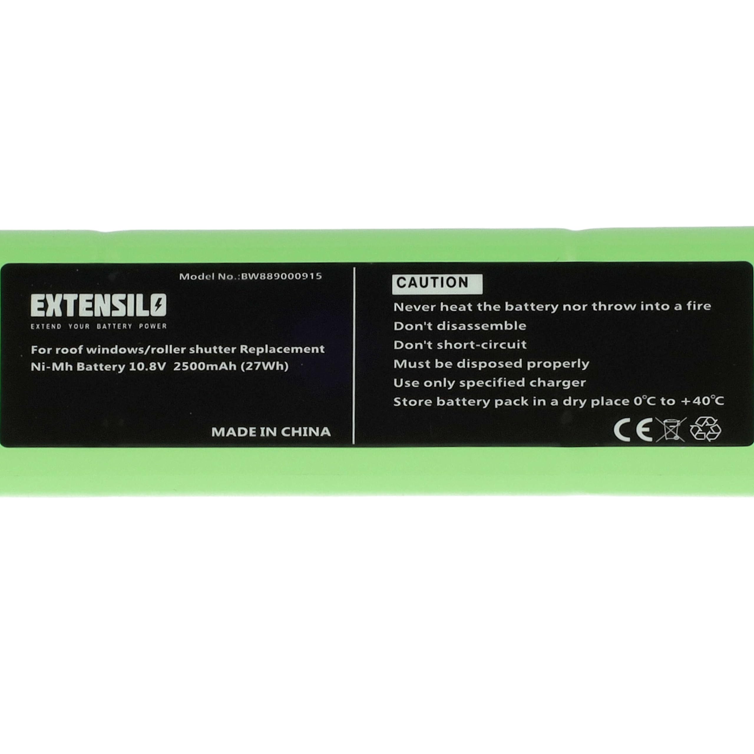 Batterie Remplacement pour Velux 946987