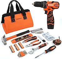 Vista 1 de COMOWARE Juego de taladro inalámbrico de 12V, juego de 169 piezas de herramientas manuales con controlador de taladro inalámbrico, kit completo