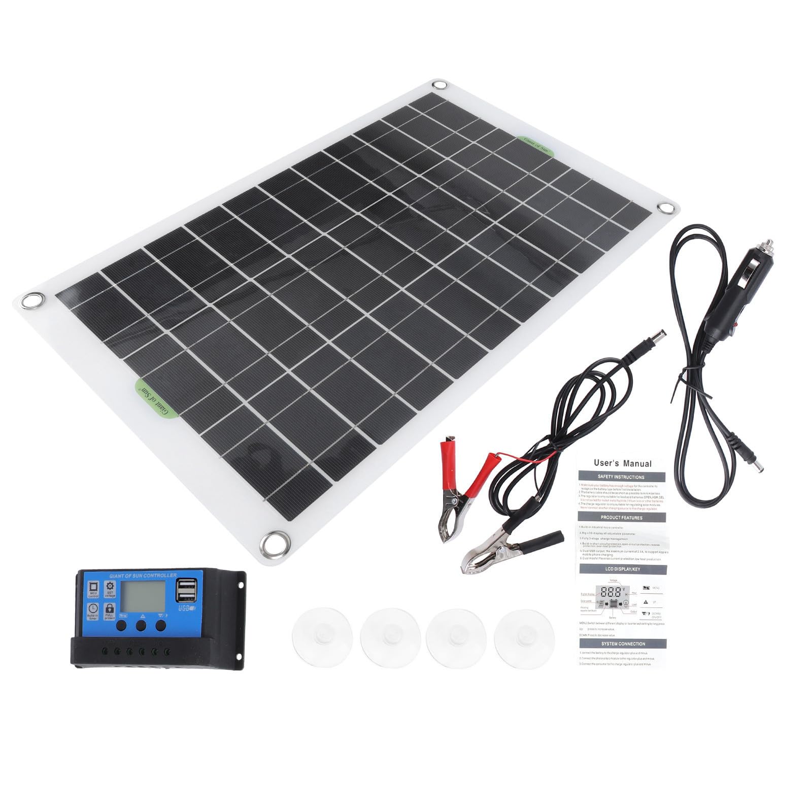Pannello Solare 20w a 36 Celle in Polietilene per Ricarica | Veicoli e Aeromobili, per Escursioni e Viaggio, Leggero e Facile da Portare