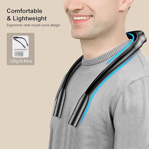 Miniatura 3 de Gritin Luz LED de lectura para cuello, luz de libro para leer en 3 colores, brillo regulable, brazos flexibles, más de 80 horas de tiempo de Negro