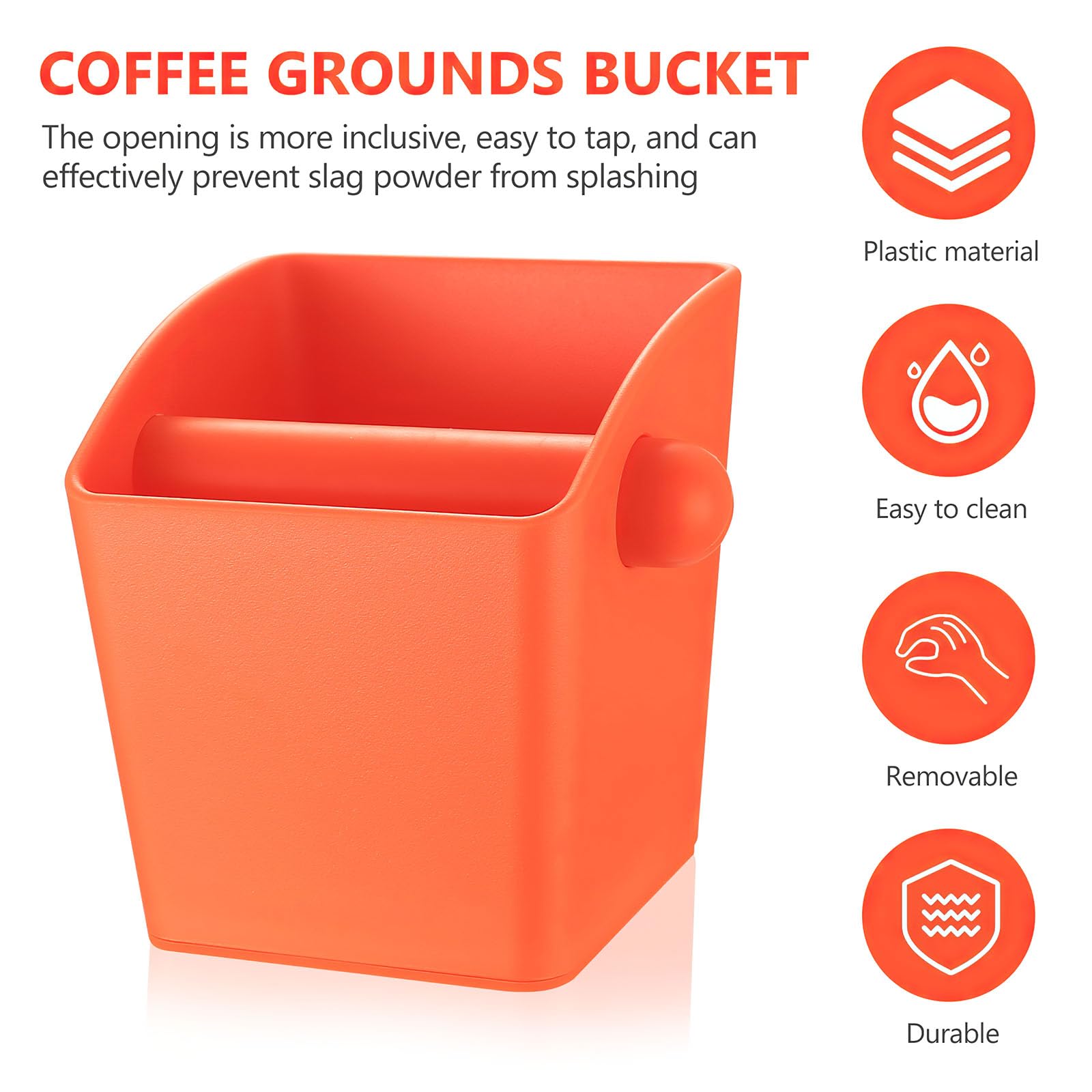 Conjunto de contenedores de golpeo de café para portafiltros, accesorio de contenedor de golpeo para máquina de café portafiltros, caja de golpeo de espresso para contenedores de posos de café, caja