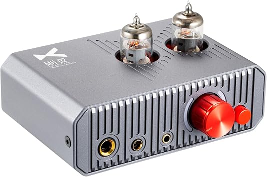 Docooler USB Decoder Tube Headset Amplifier, USB DAC Tube Headphone Amplifier, DAC Chip PCM 32Bit/384kHz DSD256 Double 6J1 Tube 1300mW Output Power 2 Gain Settings