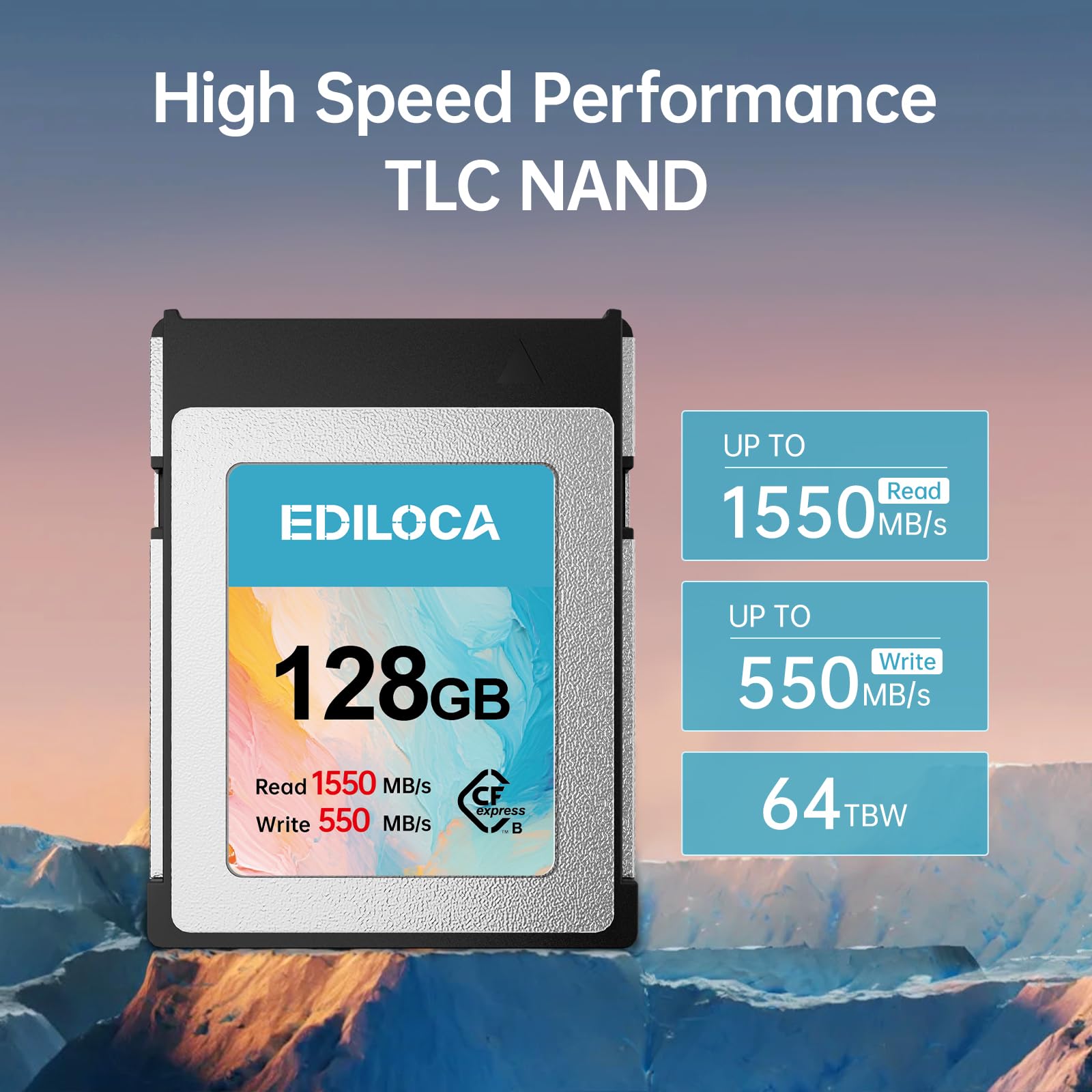 Ediloca EF5 128GB CFexpress Type B CompactFlash Memory Card Max Read 1550MB/s Ma - Picture 3 of 7