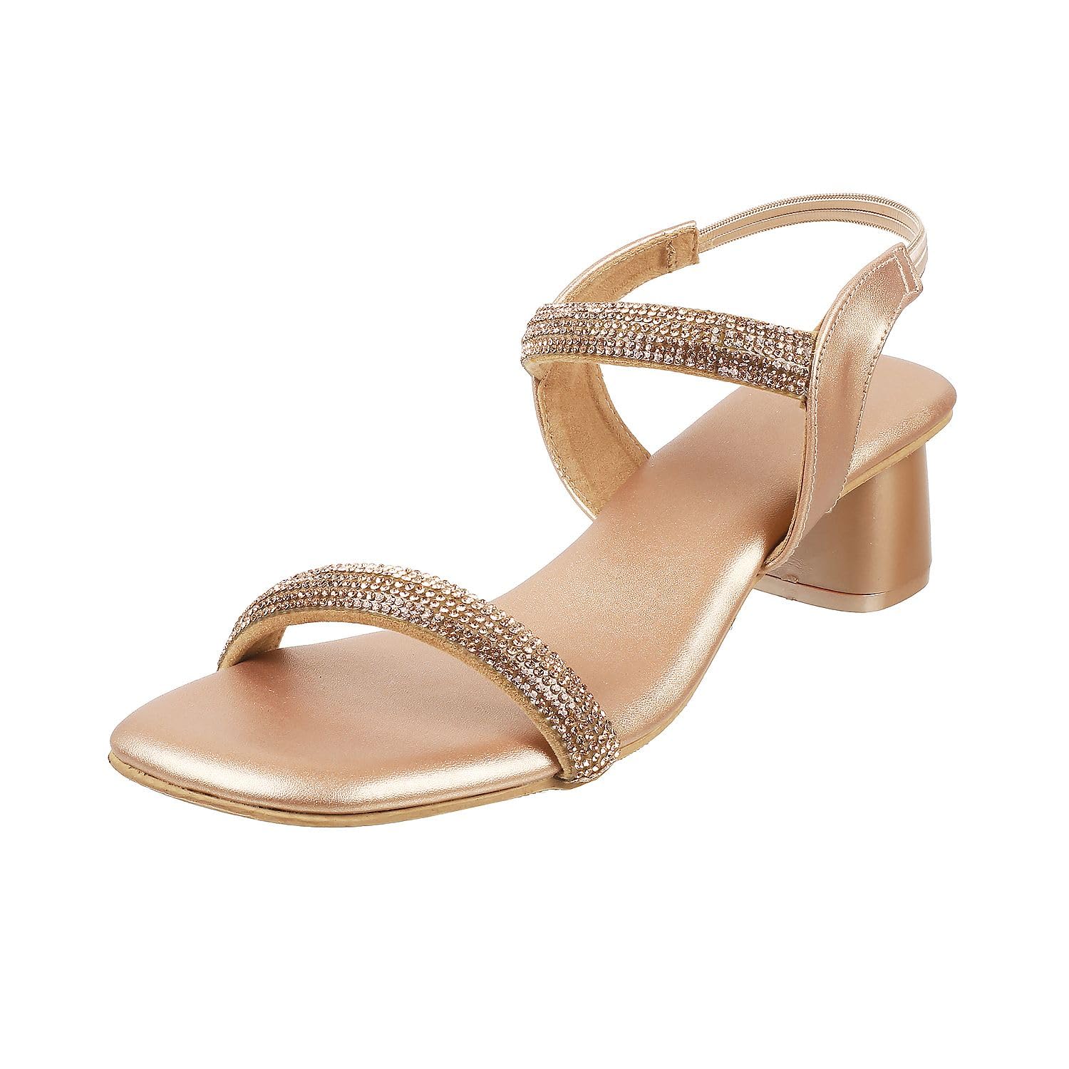 Metro Women Rose Gold Synthetic Leather Fashion Block Heel Sandal UK/4 EU/37 (35-345) (B0CBSPG279) Amazon Price History, Amazon Price Tracker