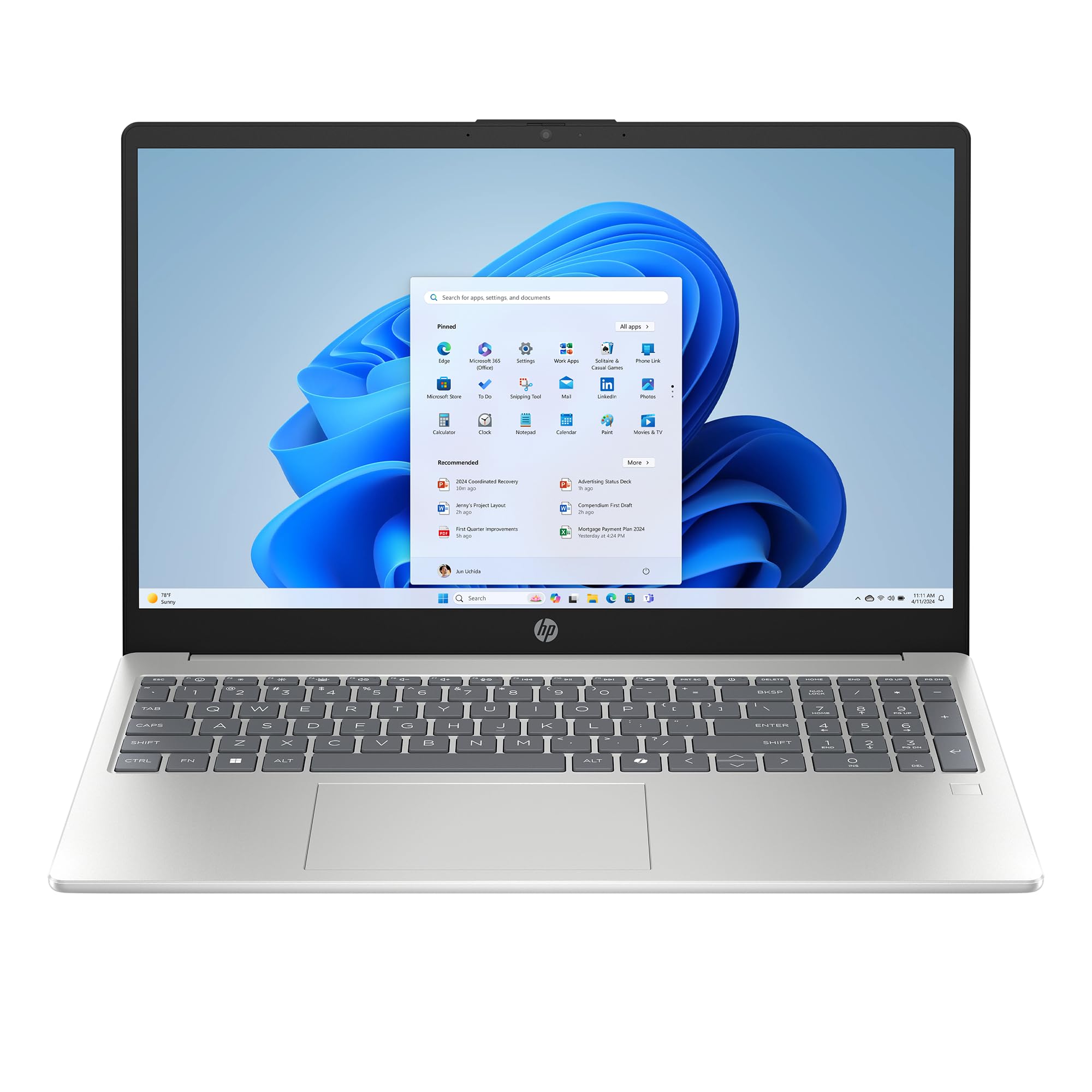 HP 15.6 inch Laptop PC, FHD IPS Display, Intel Processor N100, 4
