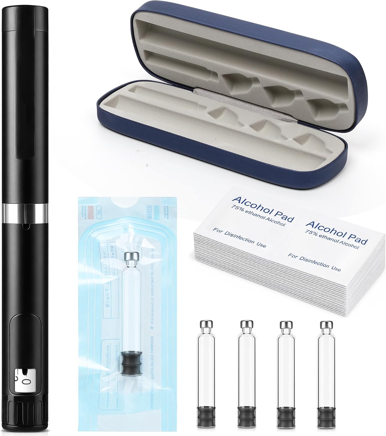 Anwoi 60 Unit Reusable V4 Peptide Pen Set with 5Pcs 3mL Cartridge