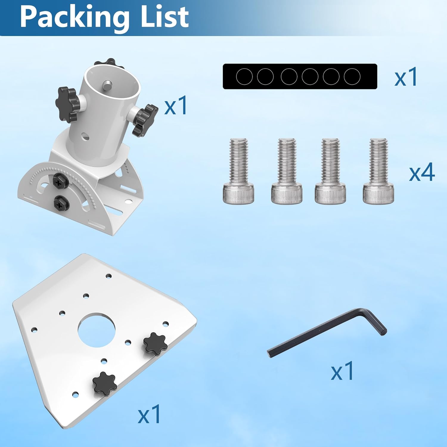 Starlink Gen 3 Pipe Adapter, Tool-Free 360° Rotation Pole Mount Adaptor, Aluminum Alloy Starlink Mounting Kit for Pole Mounting, Upgraded Starlink Accessories for Standard Gen3/V3 Dish