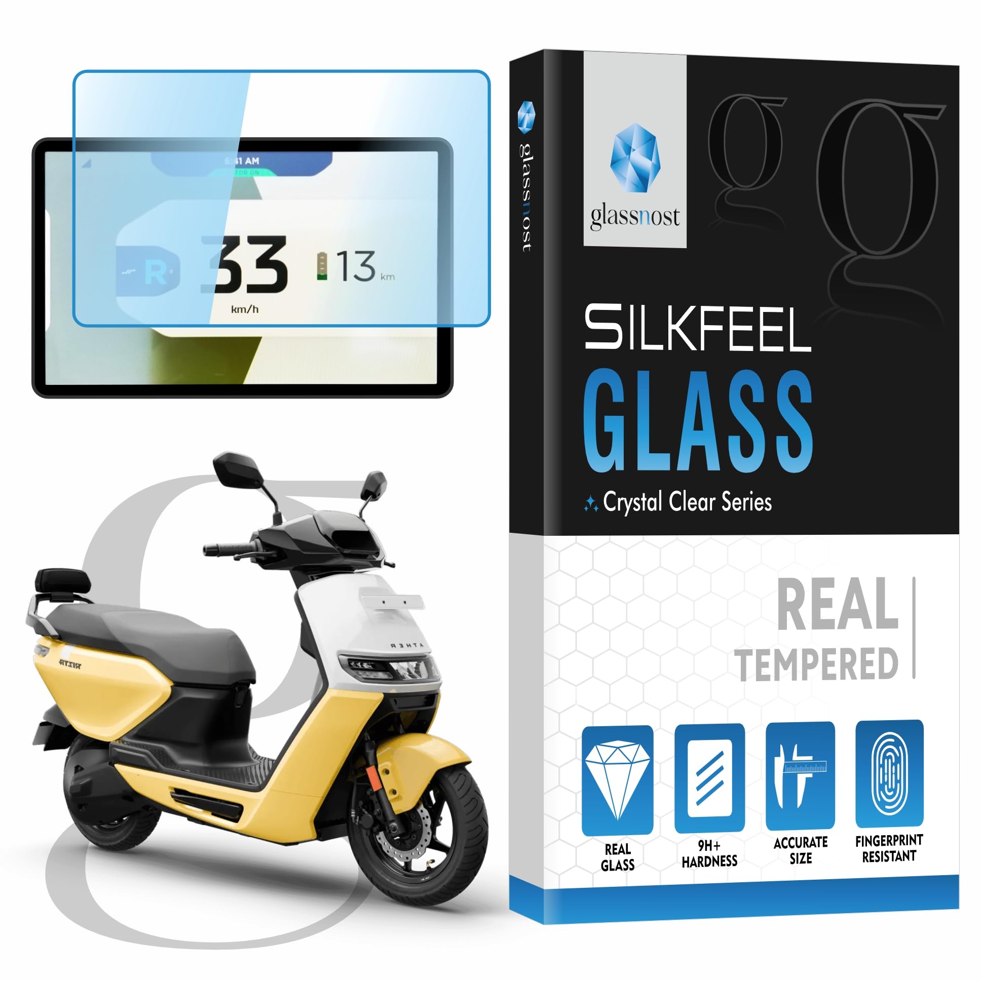 GLASSNOST Shatter Proof TEMPERED GLASS For ATHER RIZTA S & Z Electric Scooter || 7 Inch Digital Instrument Console Screen Protector || Anti Scratch || Anti Glare Matte Finish || Scratch Resistant || Fingerprint Resistant || Ather Rista EV TFT Display (B0DGXXK57Y) Amazon Price History, Amazon Price Tracker