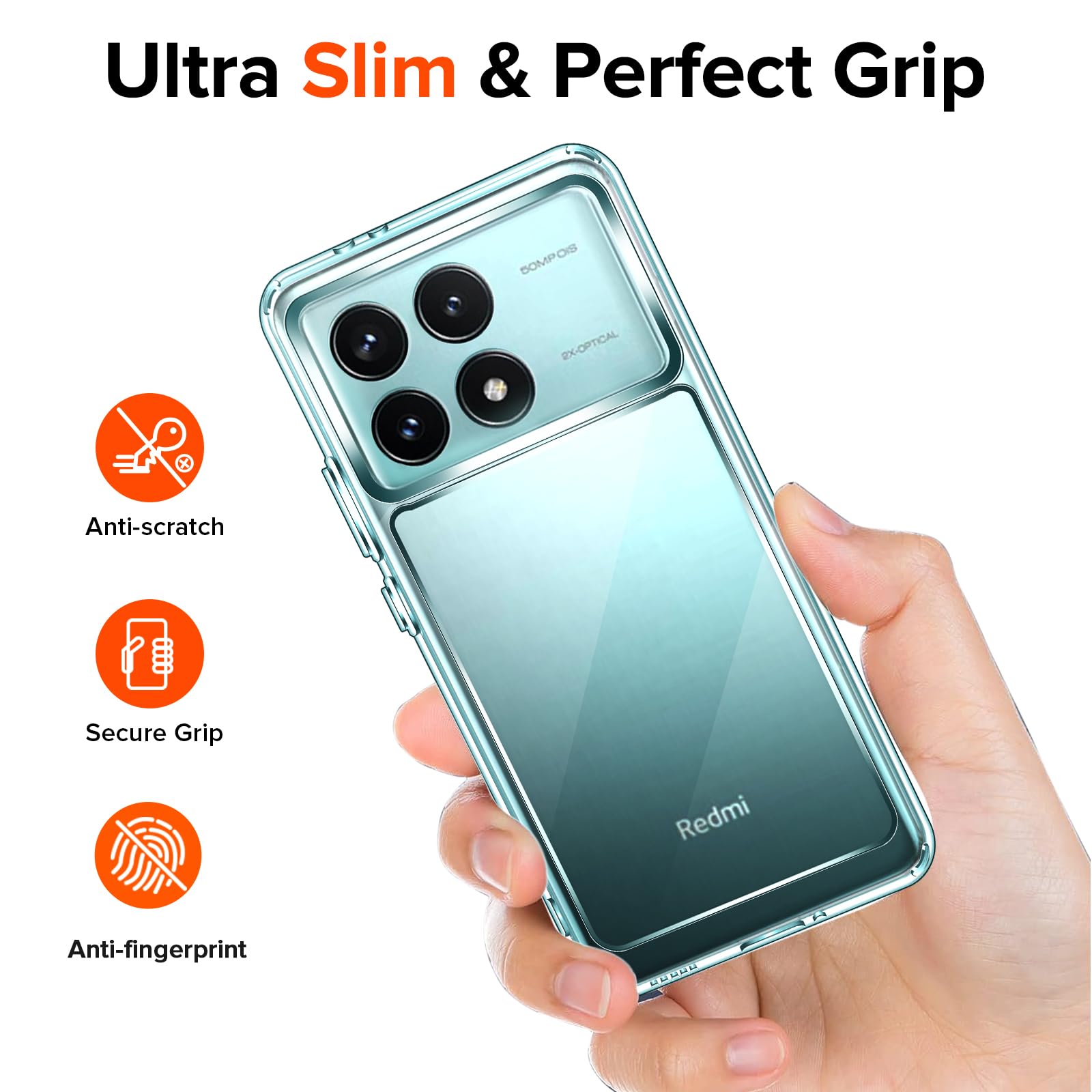 iVoler Cover per Xiaomi 13, Custodia Trasparente per Assorbimento