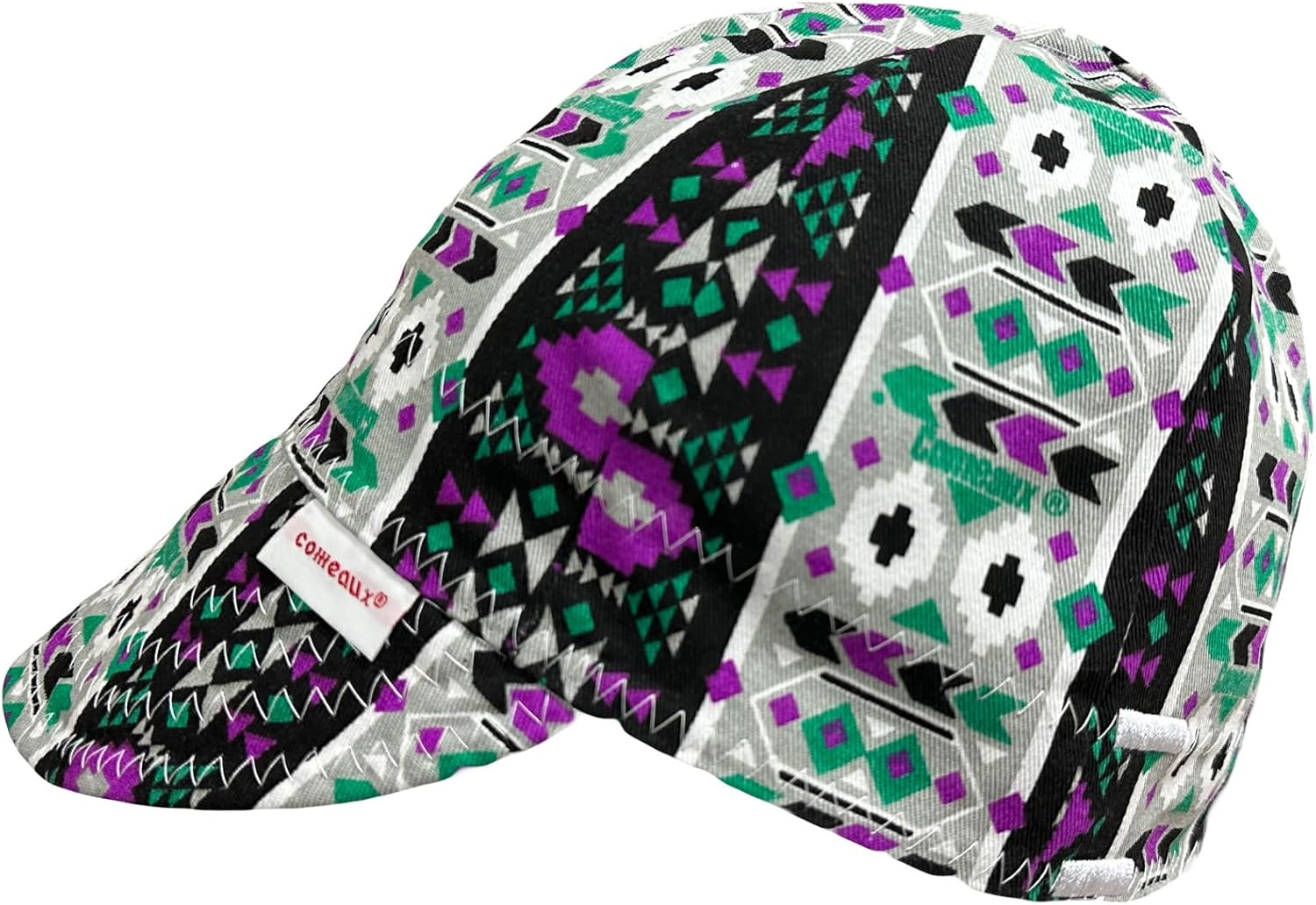 Comeaux Caps Aztec Print Reversible Welding Cap | 100% Cotton, Durable Work Hat for Men & Women