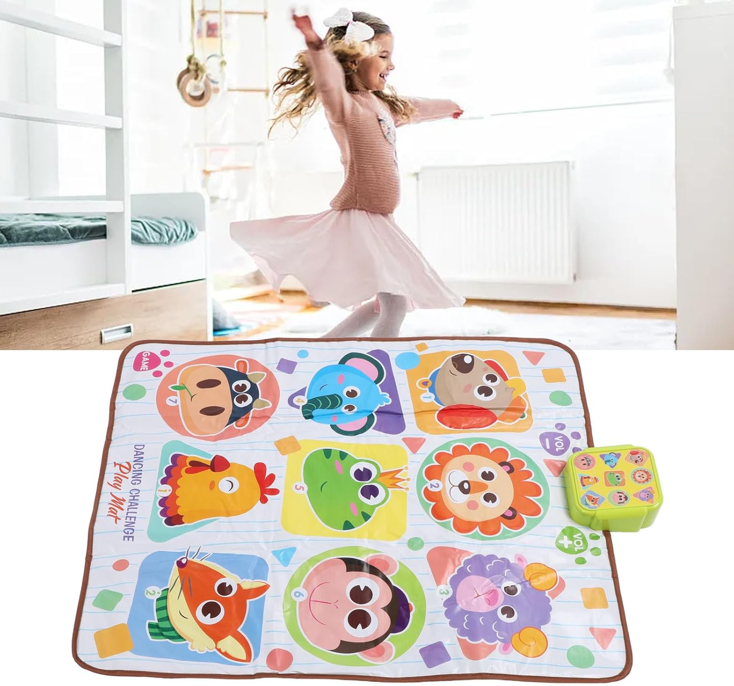 Alomejor Kid Dance Mat Multi Modes Electronic Musical Dance Pad for Boys Girls with Interactive Fun Educational Value Safe Non Materials