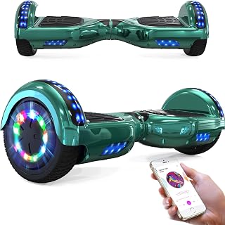 RCB Hoverboard 6,5 Zoll Skateboard für Kinder und Jugendliche mit Bluetooth und LED-Licht, leistungsstarker Motor, Geschenk für Kinder