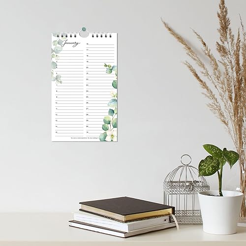 Miniatura 7 de Calendario perpetuo  Calendario perpetuo de 12 meses sin fecha de enero a diciembre, calendario perpetuo de 5 x 10 pulgadas para recordar