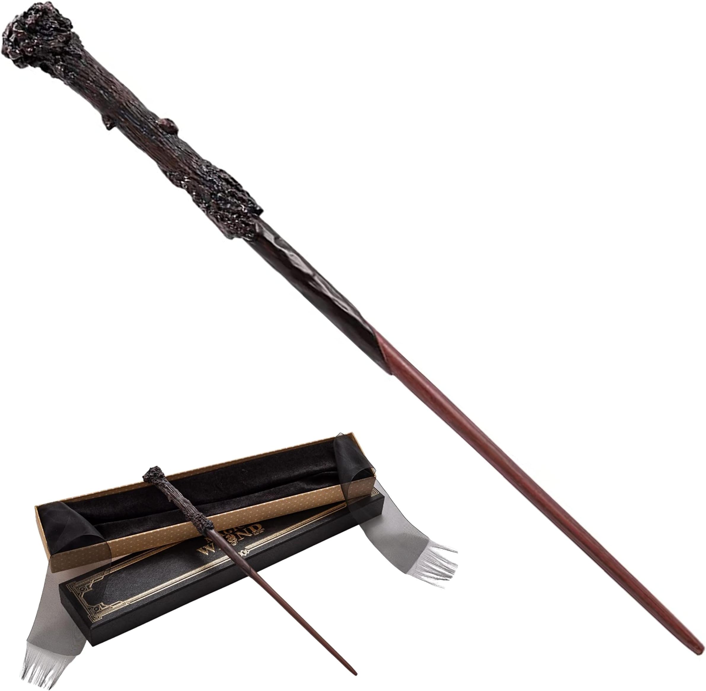 Magic Wands for Kids Adult Wizard Witch Toy Cosplay Costume Accessories for Halloween Birthday Party Favors with Medal in Gift Box Accessories Cosplay Witchcraft Collection (Magic Wand)