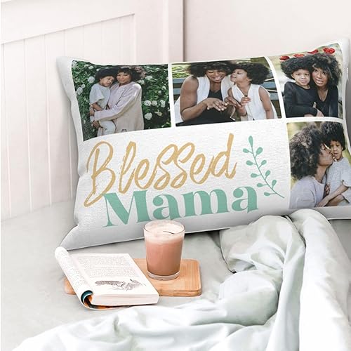 Miniatura 2 de Funda de almohada personalizada para el día de la madre, funda de almohada personalizada con collage de fotos, funda de almohada con fotos de