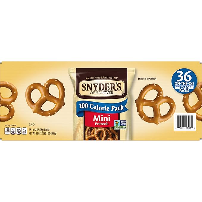 Pretzels Mini Snyder's of Hanover, Packs Individuales 100 Calorías, 36 Unidades miniatura 8