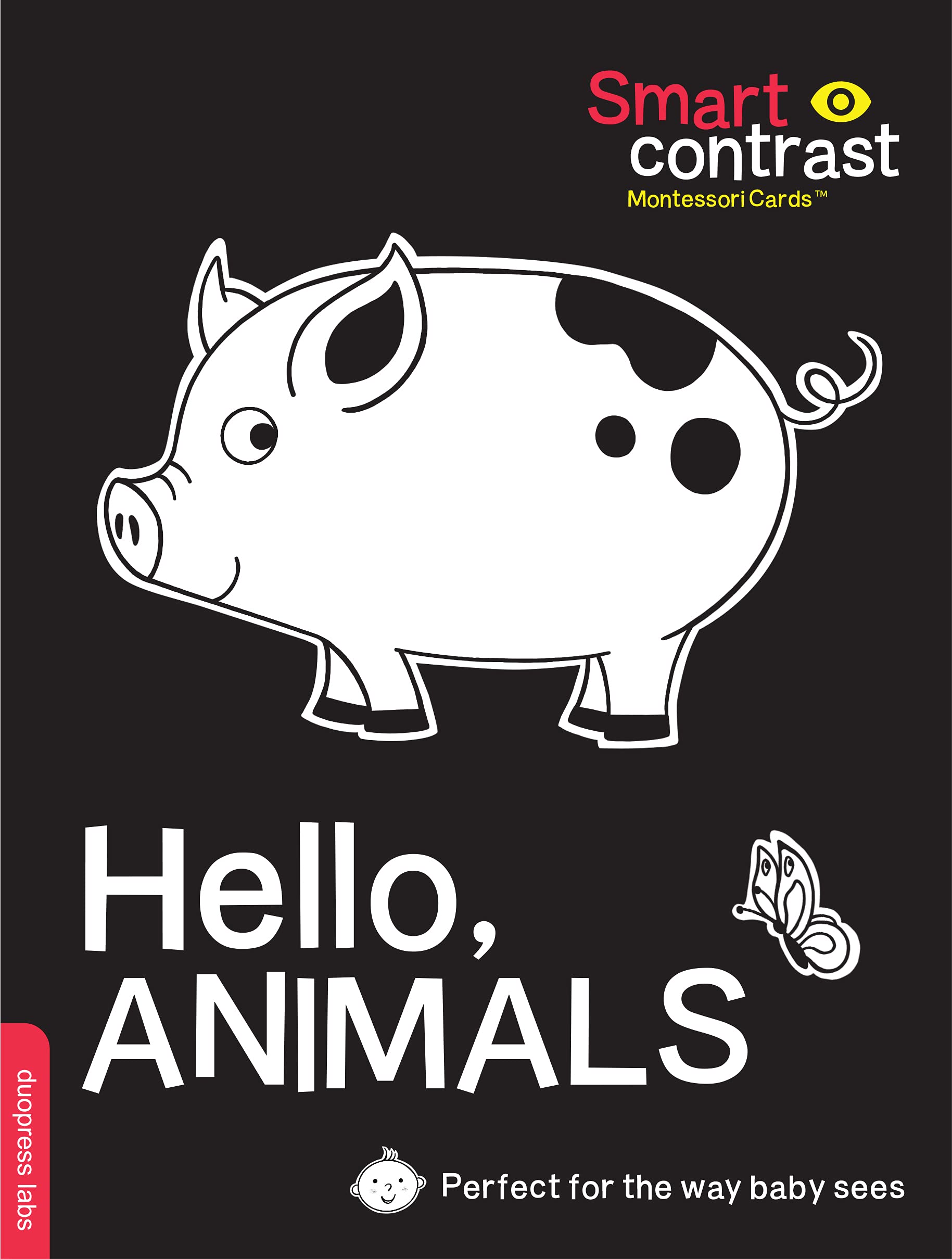 SmartContrast Montessori Cards(TM): Hello, Animals: A perfect summer activity for parents and caregivers to do with their babies