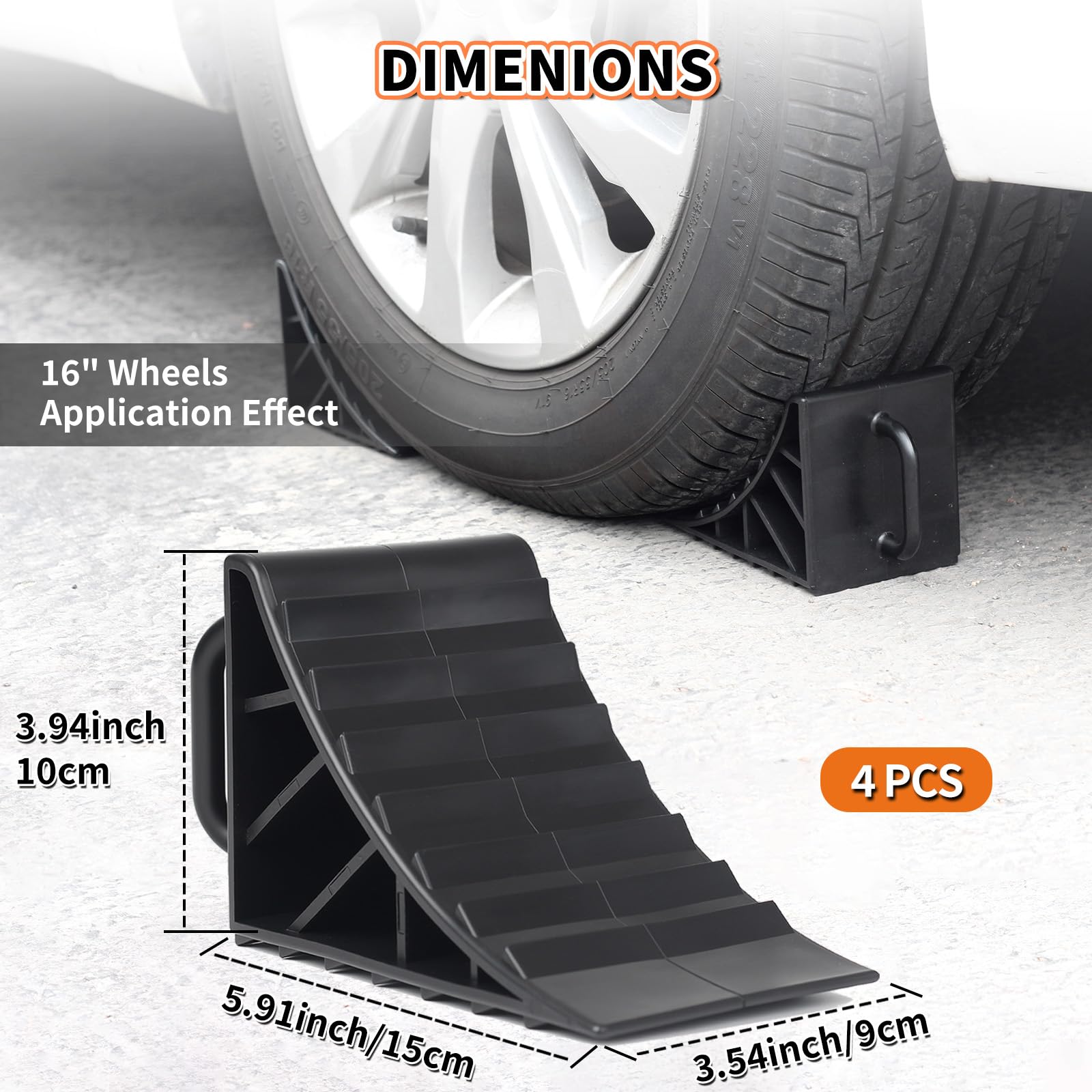 OULEME Wheel Chocks - Secure Your RV & Travel Trailer -2