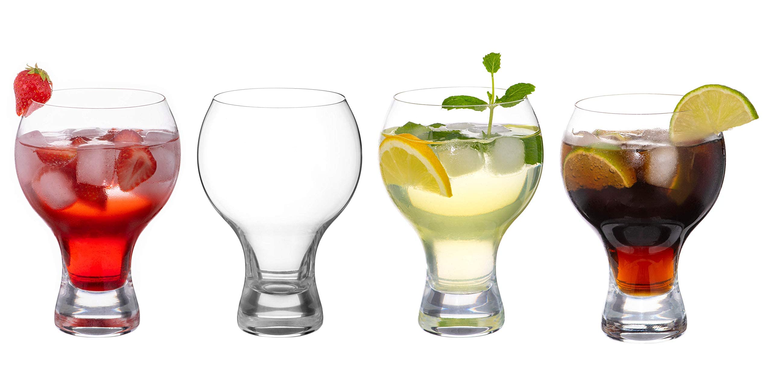 DIAMANTE Crystal Craft Gin & Tonic, Pimms Or Cocktail Glass - ‘Auris’ Collection Undecorated Crystal – Set of 4