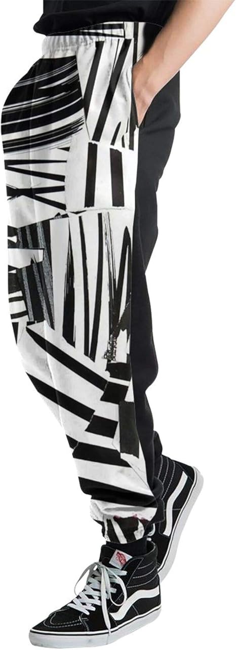 Amazon Co Jp ジョガーパンツ メンズ スウェットパンツ 細身 ロングパンツ ストライプ ゼブラ柄 カジュアルパンツ ズボン イージー パンツ トラックパンツ テーパードパンツ 柔らかい ファッション ゆったり ストレッチ 春 秋 夏 ホーム キッチン