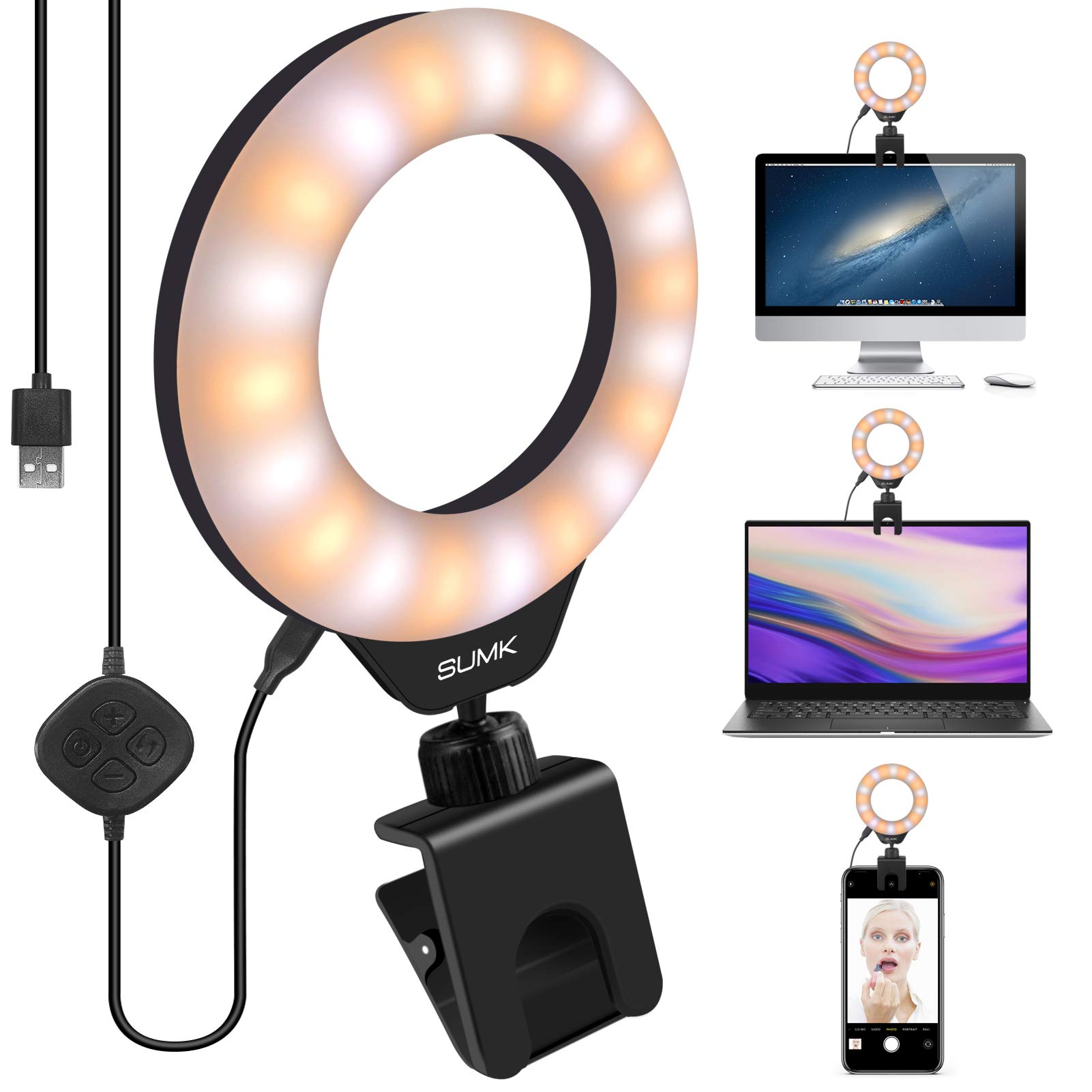 Buy Video Conference Lighting Kit, Led Ring Light for Remote Working