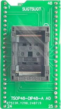 TSOP48 to DIP48 Adapter Socket IC Programmer Test Burn for 48 PIN Nand Nor Flash Eeprom Mcu Chip Reader Writer Programmer Integrated Circuit Modules