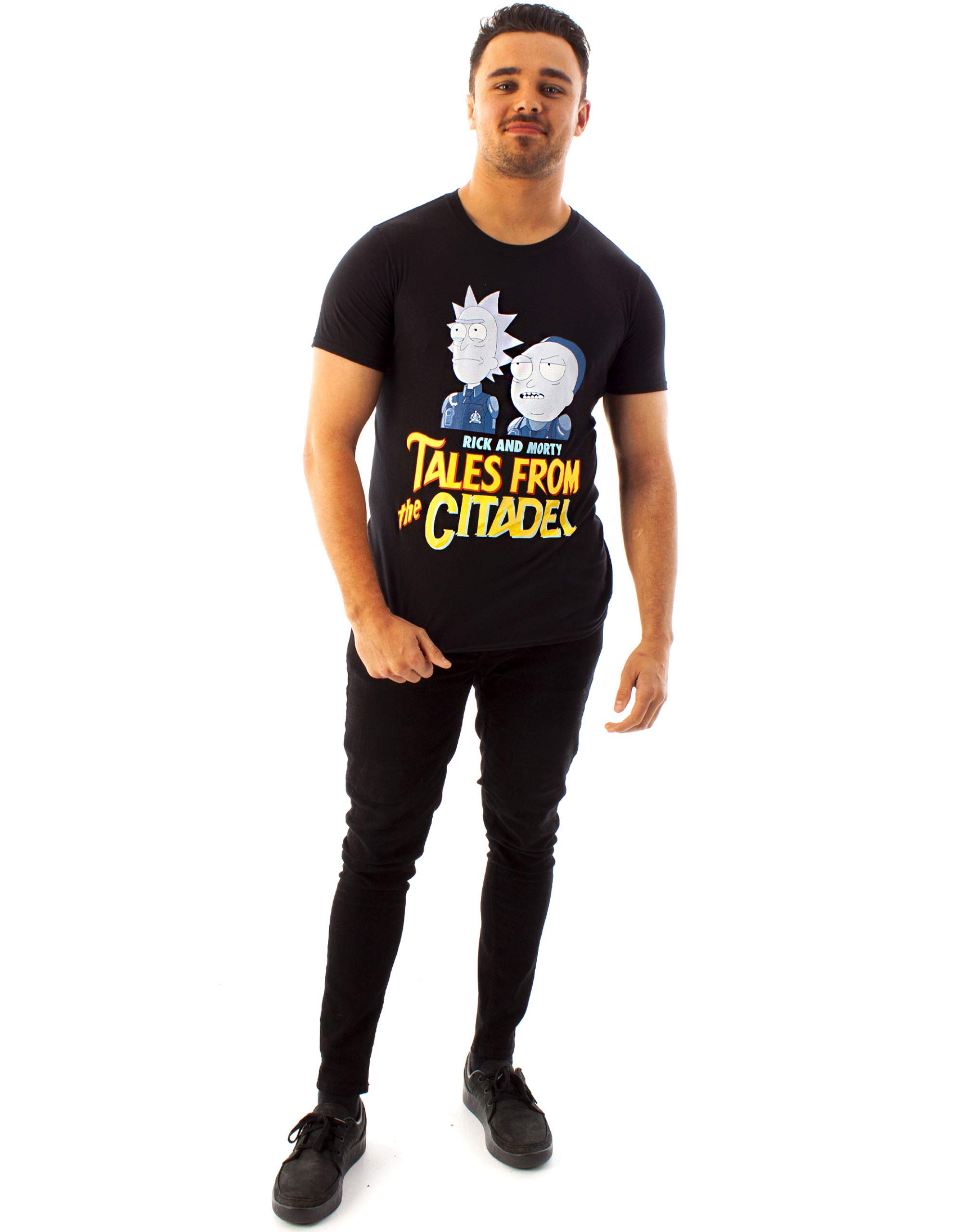 Rick And Morty (Large) Short Sleeved T-Shirt (Mens Black)