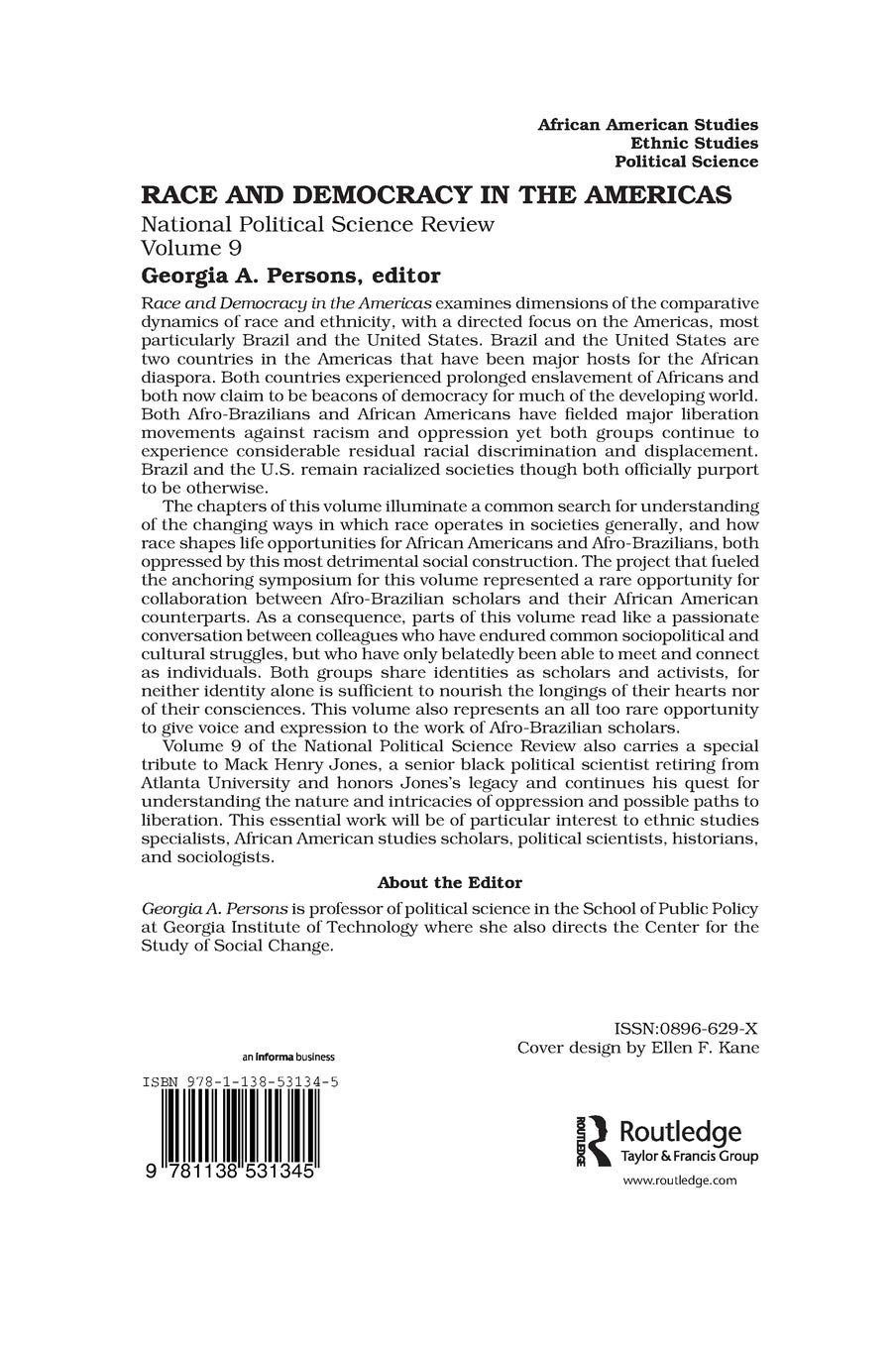 Race and Democracy in the Americas: The National Political Science Review      1st Edition