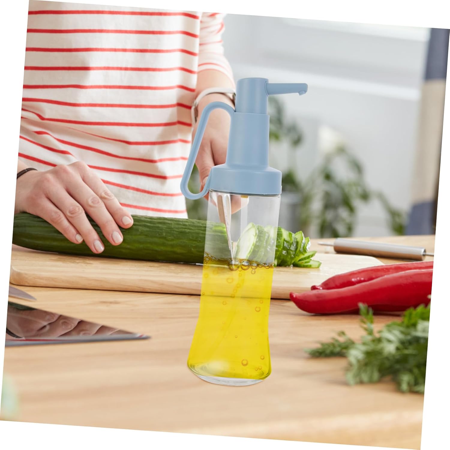 Soy Sauce Bottle Dispenser Spray Oil Bottle Press Oil Dispenser for Bbq Easy to Use
