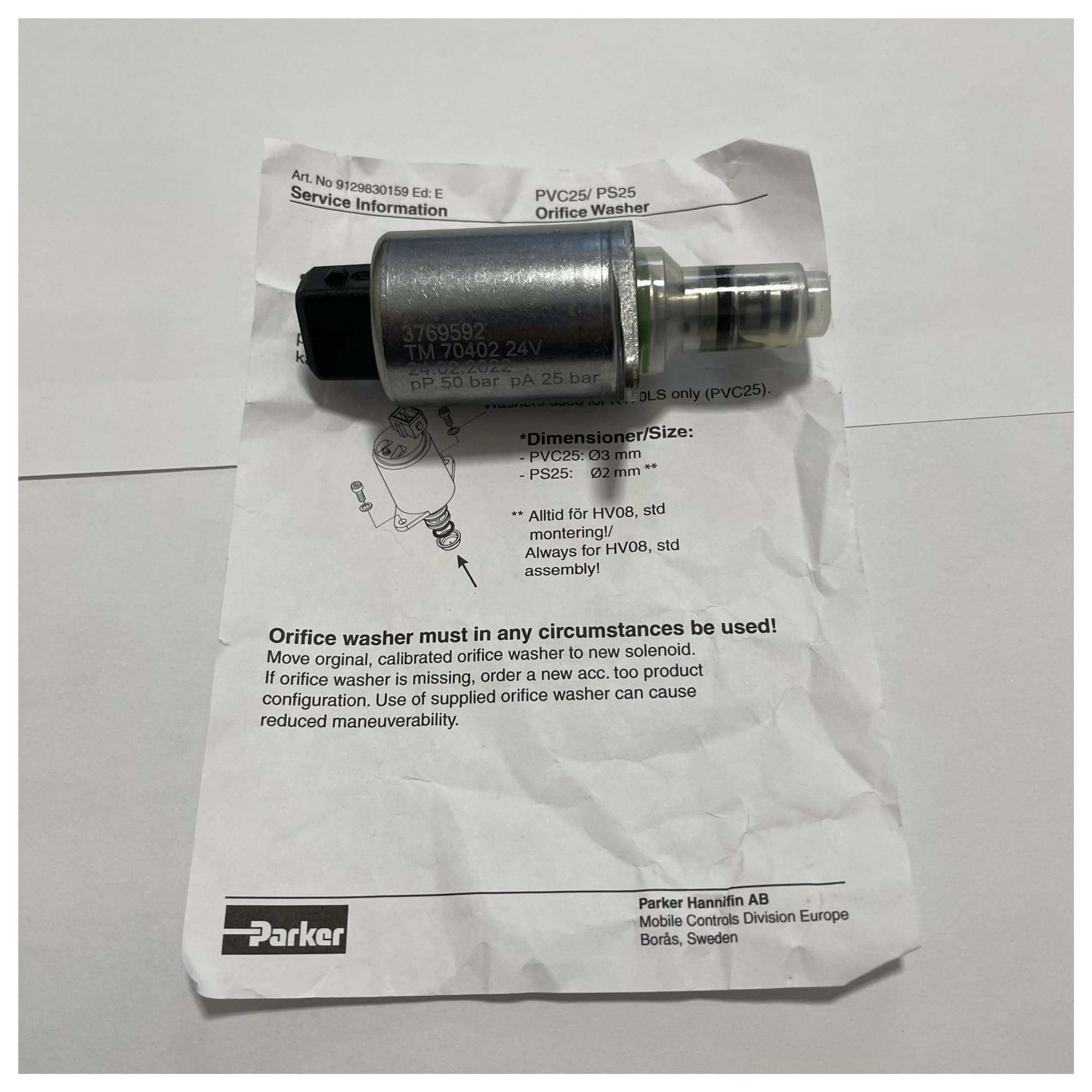 3769592 6763060 Hydraulisches Proportionalventil