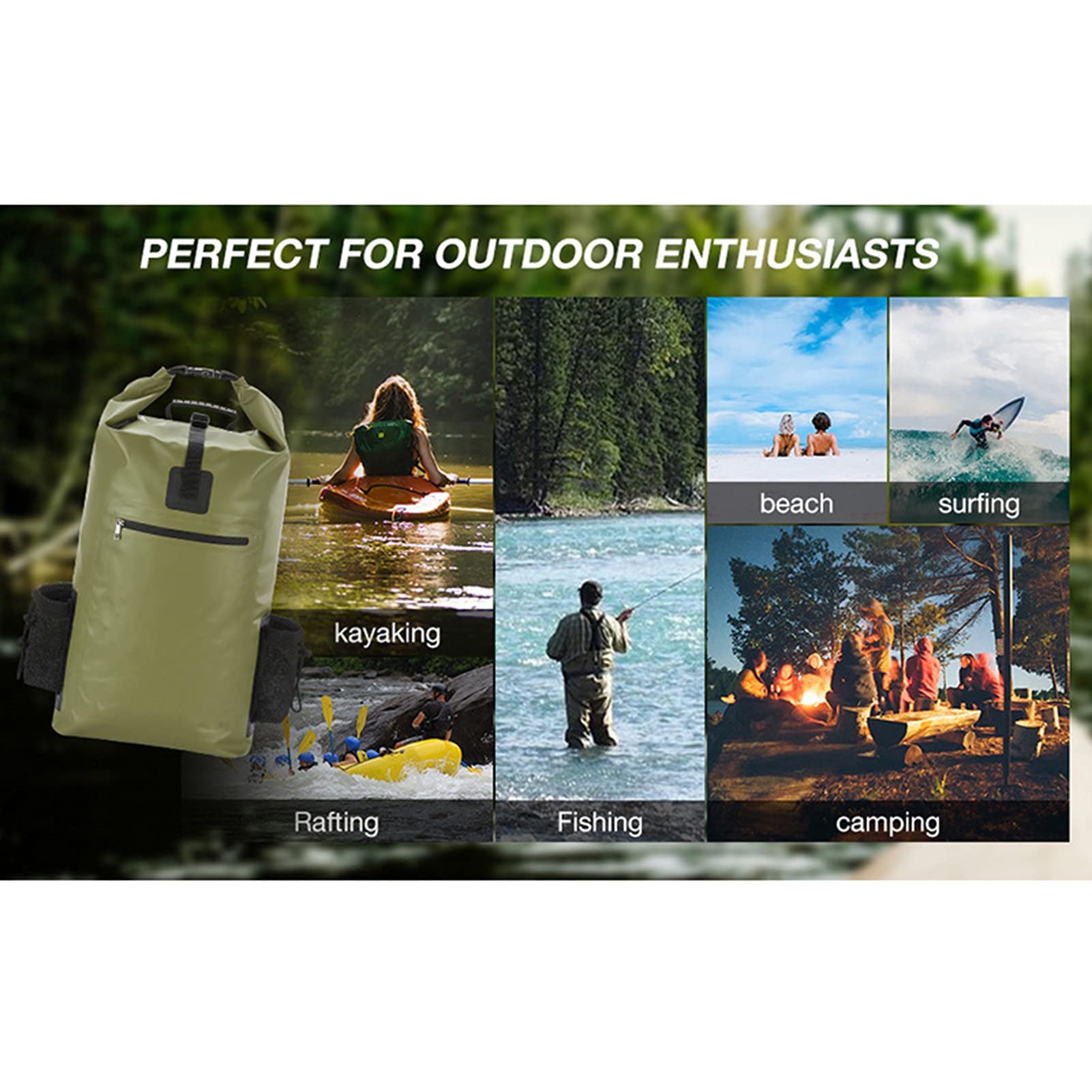 Borsa Moto A Rullo 100% Impermeabile Darts Tube 50 Litri Camo Vendita - Foto 5