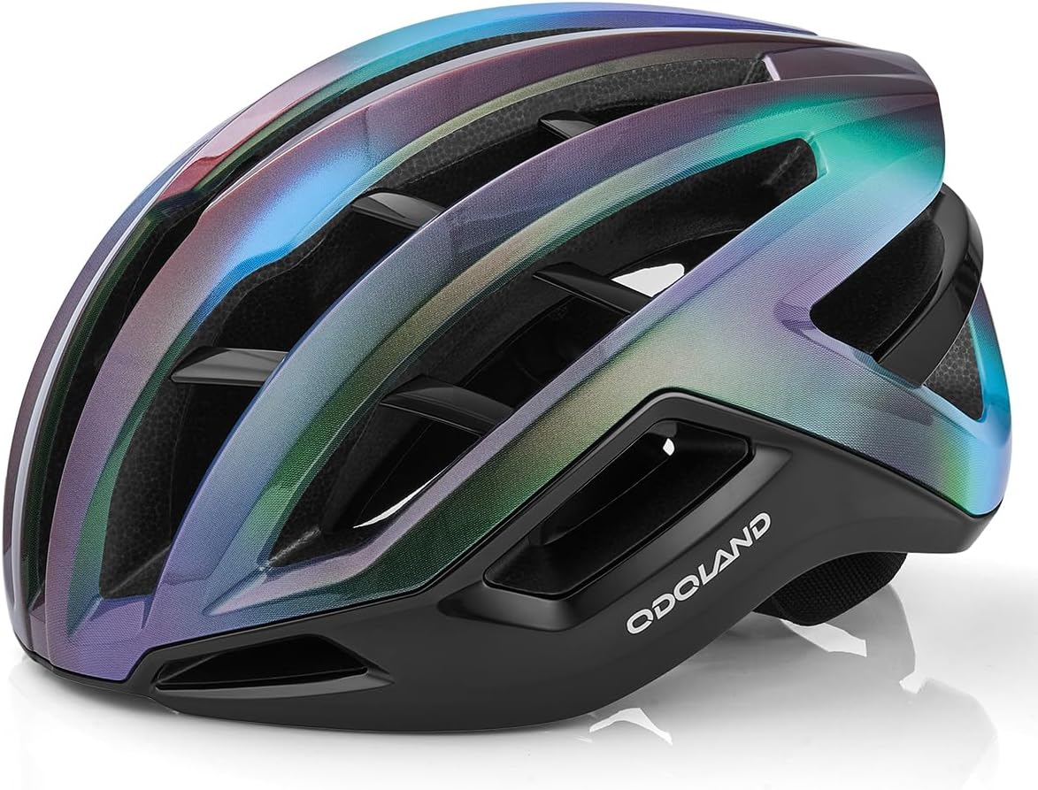 Odoland Adult Bike Helmet - Super Ventilation & Impact-Resistant Frame, Adjustable Dial System Lightweight Bicycle Helmet for Mountain, Commuting, Road Cycling