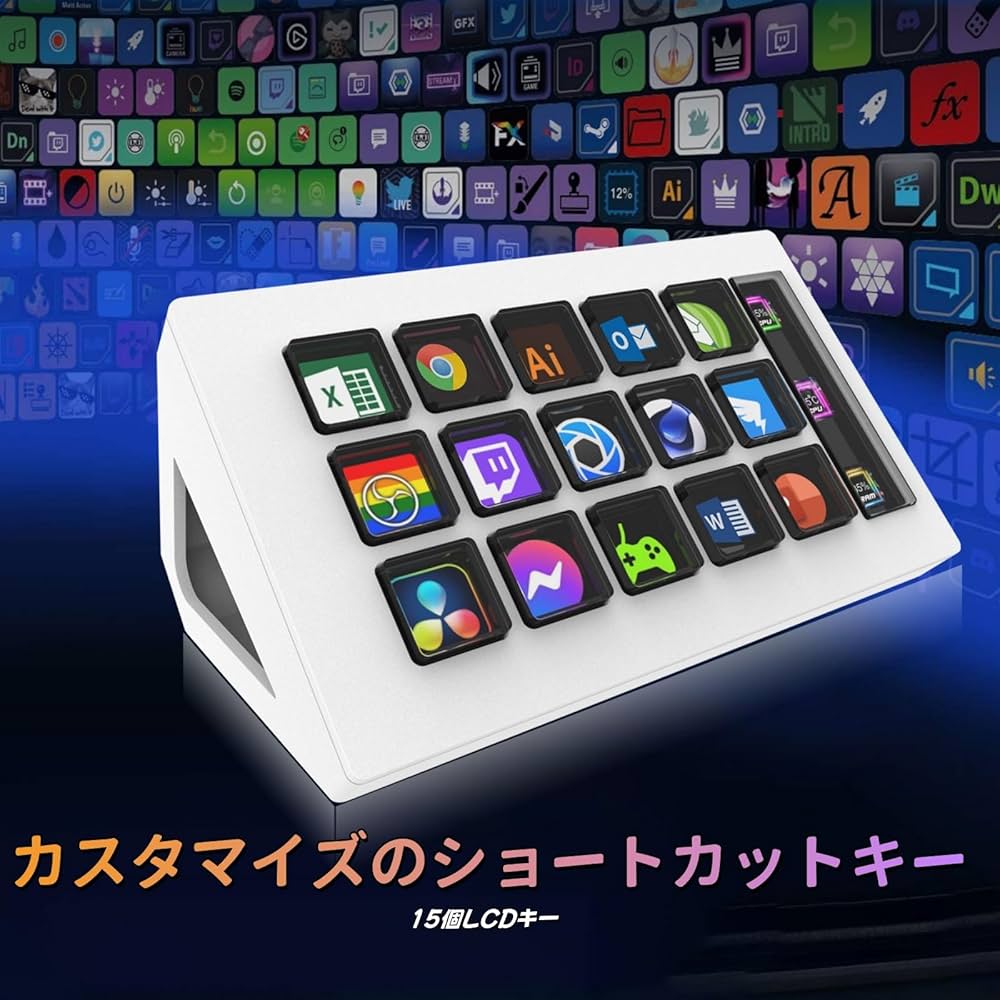Amazon.co.jp: ストリームデック stream deck ショートカットキー 15個