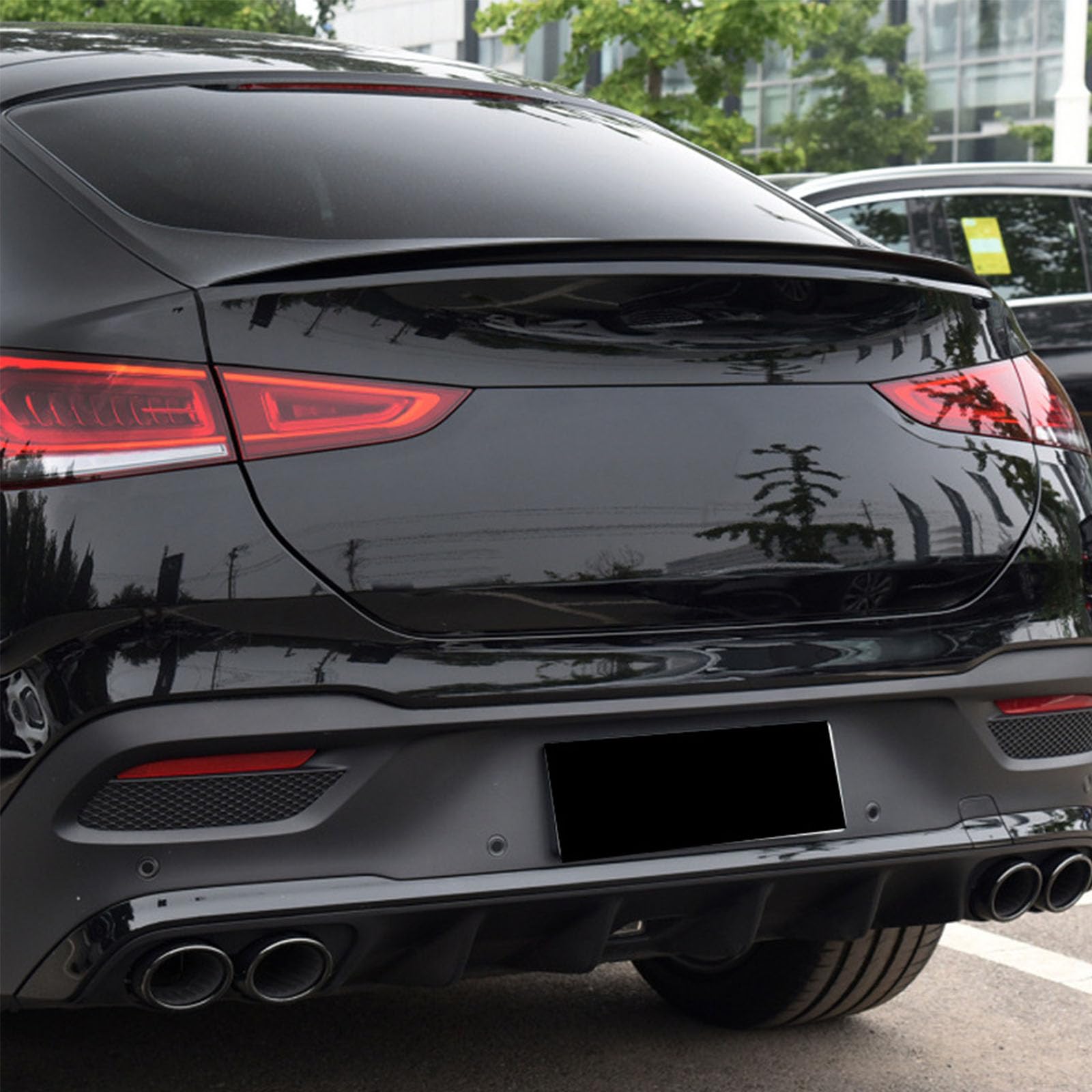 Auto Spoiler Für Mercedes GLE Coupé C167 2020-2023 - Heckspoiler Glanz Schwarz