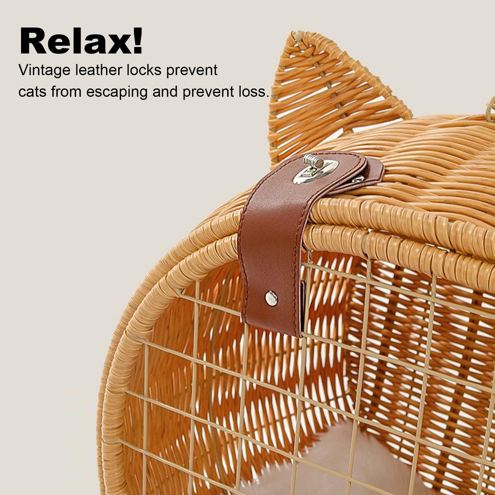 Haustier - Katzen Picks für Hunde | Haustier Kinderwagen für kleine Hunde | Die Kinderwagen für Katzen Rattan mit Rädern | Retro Port Wagen