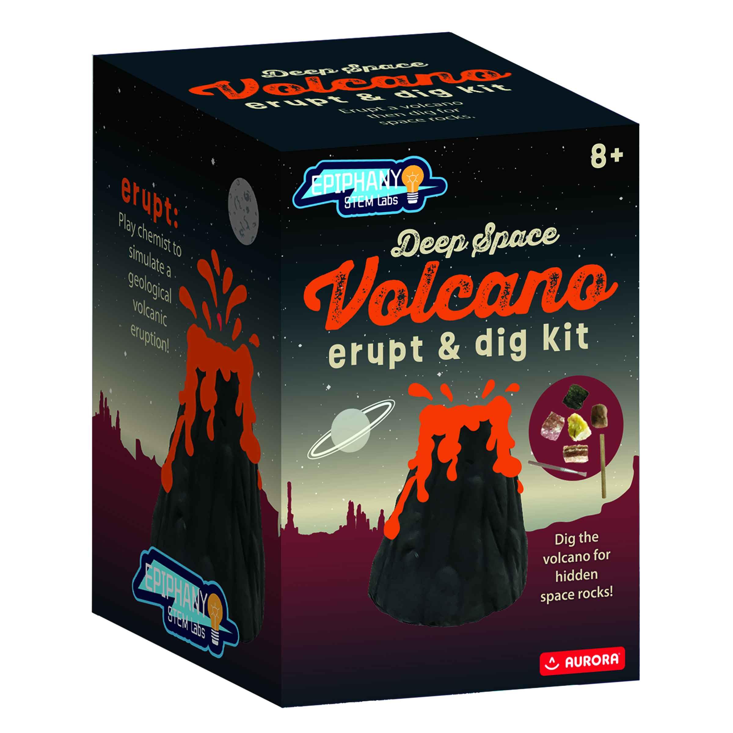 Aurora Toys Educational Epiphany STEM Labs - Kit de excavación y erupción de volcán en el espacio profundo, juguete atractivo para descubrimientos científicos, ideal para aulas o entornos de