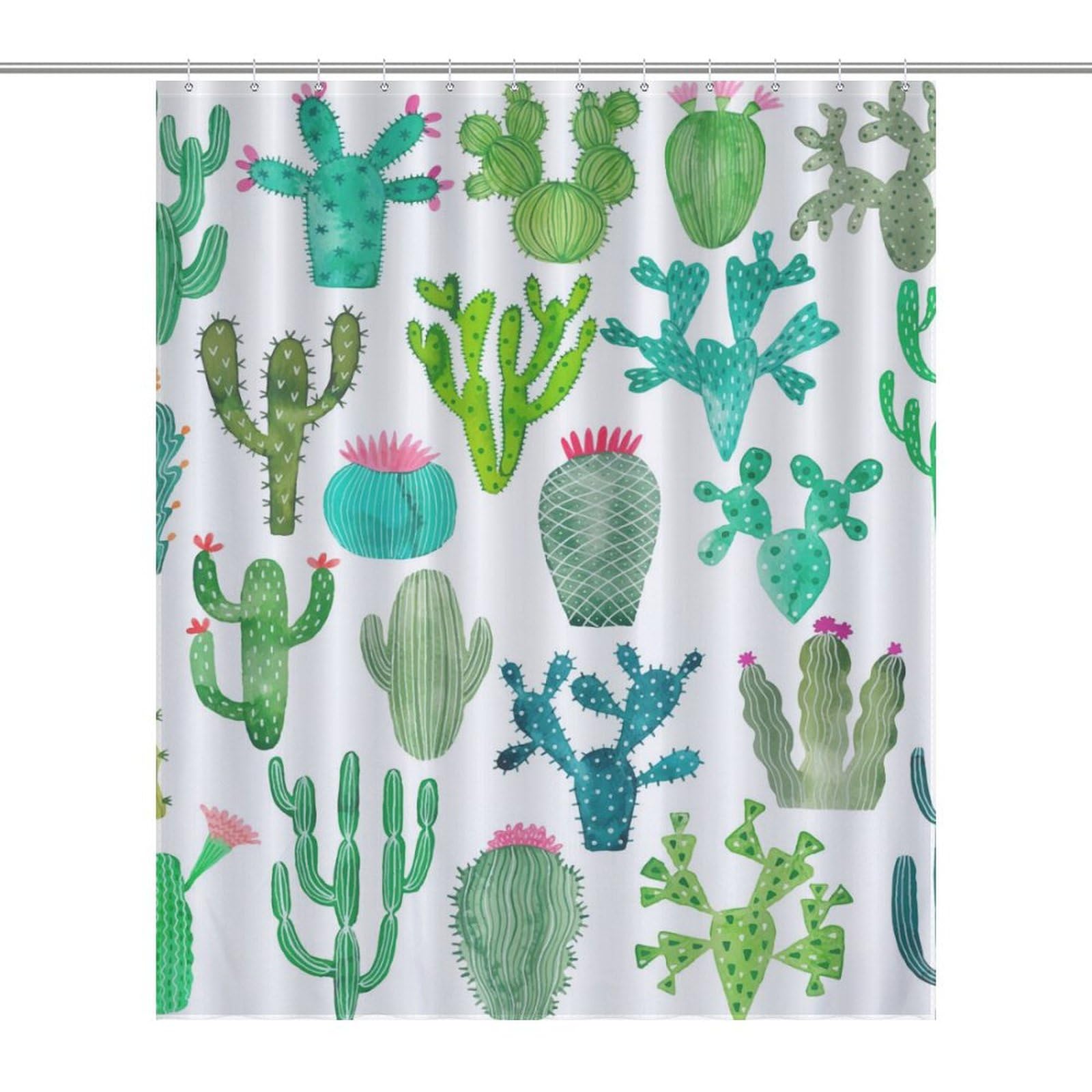 Rideau de douche polyester imperméable 152 x 183 cm avec 12 anneaux plastique pour baignoire moderne