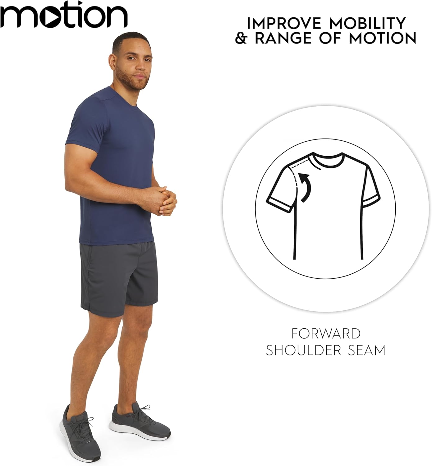 Motion Men's Slim Fit Tee Active Performance and Everyday Super Soft Stretchable T-Shirt (S-XL) - Image 5