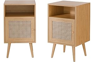Xilingol Modern Rattan Nightstand: Enhance Your Boho Ikea Living Room 