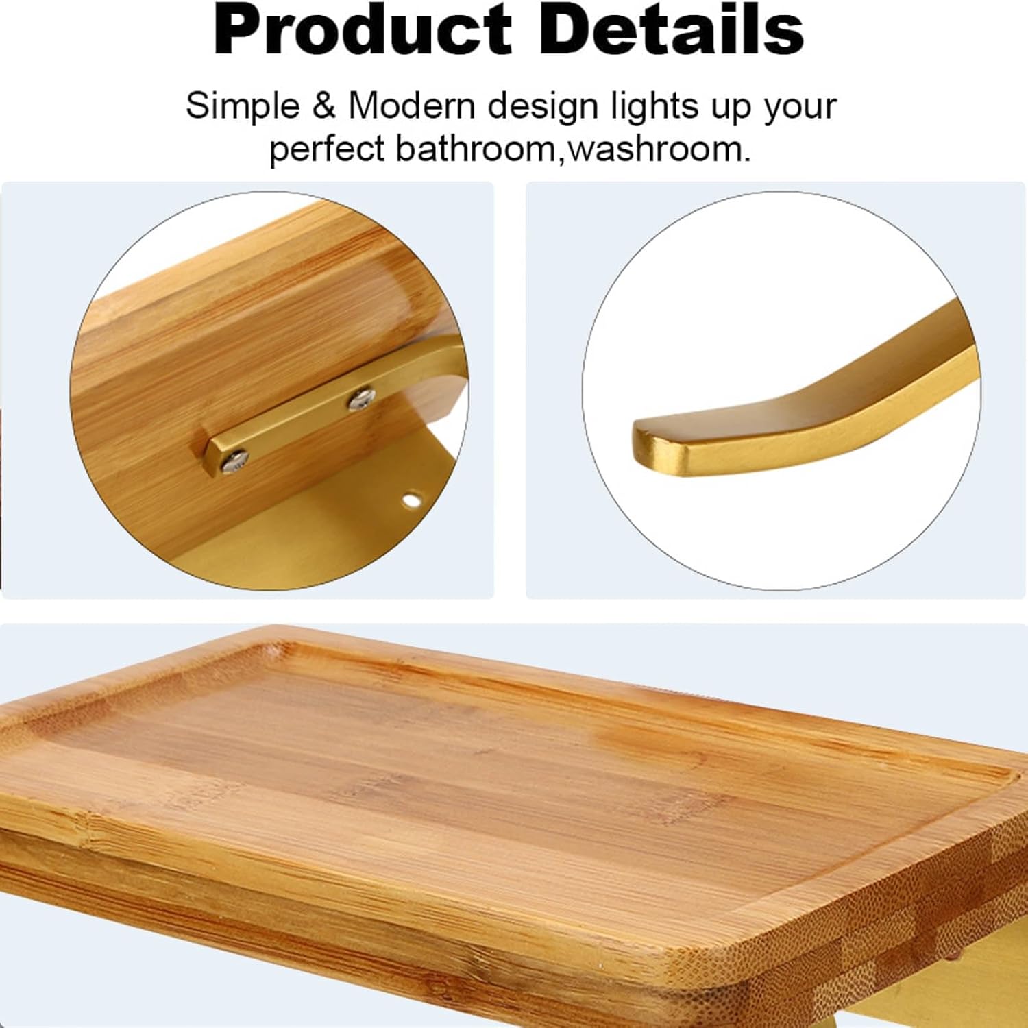 Paper Towel Holder with Shelf, Gold Paper Towel Holder Wall Mount with Shelf Industrial Paper Towel Holder for Bathroom with Wood Board Bathroom Accessories, default